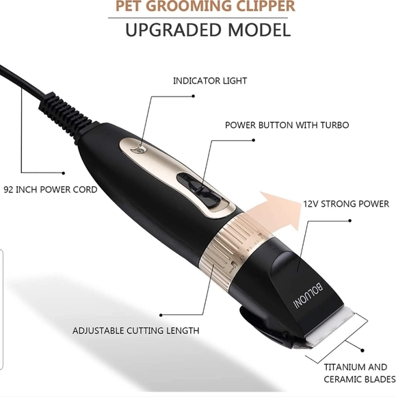 Dog & cat Clippers Shaver 12V High Power Dog Grooming Clippers for Thick Coats - Picture 6 of 11